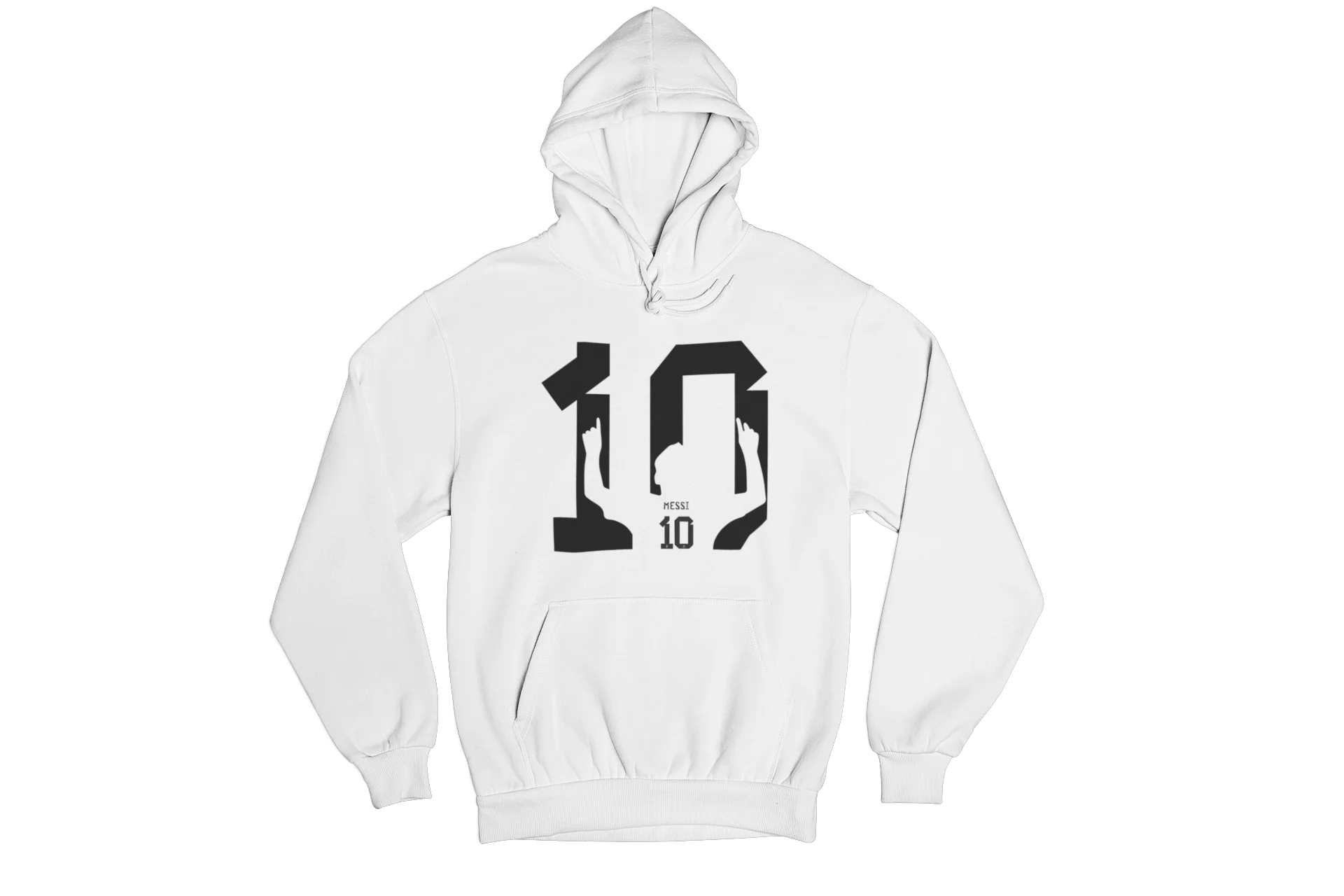Leo Messi Hoodie showing some iconic images related to the football player
