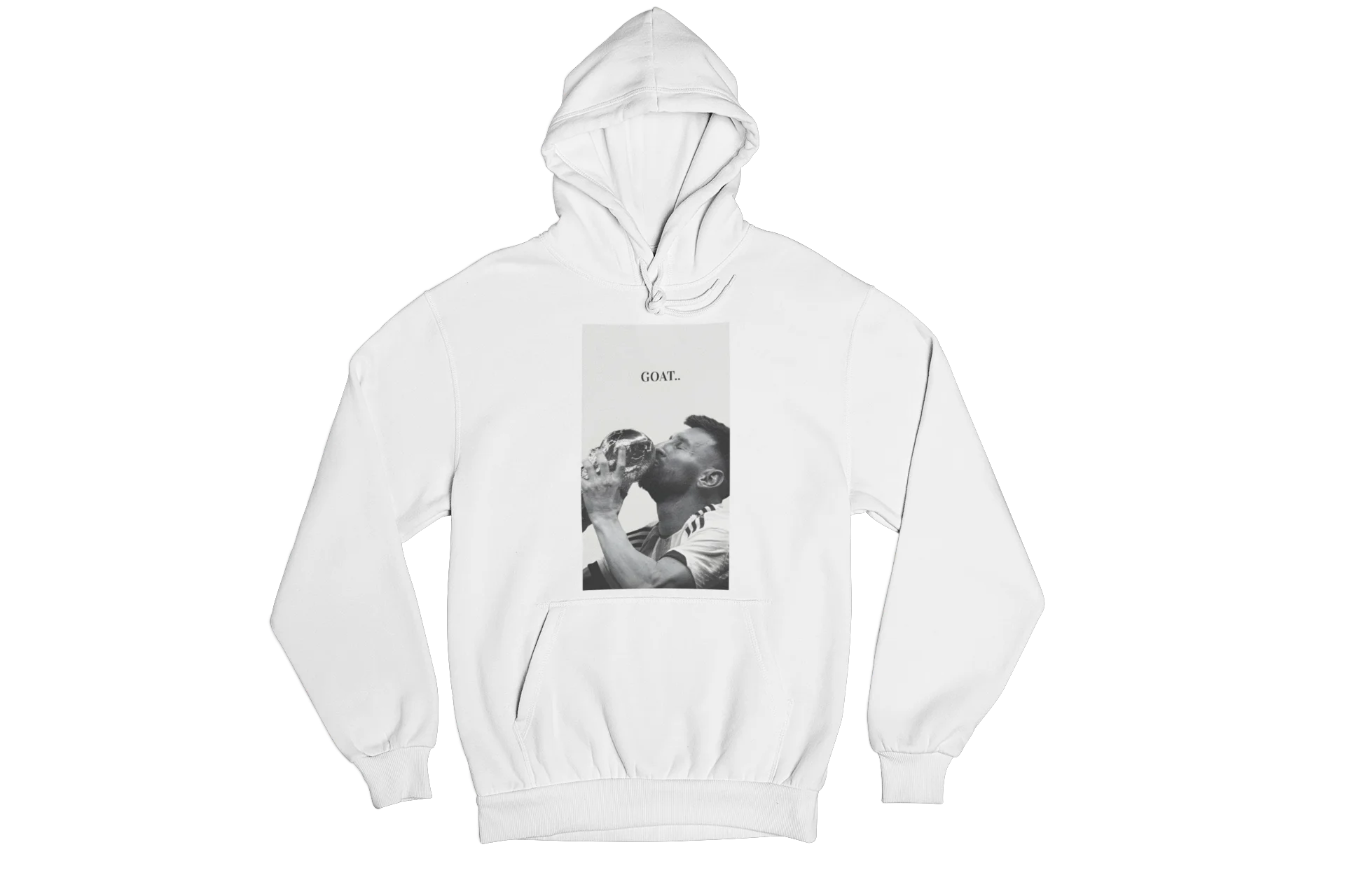 Leo Messi Hoodie showing some iconic images related to the football player