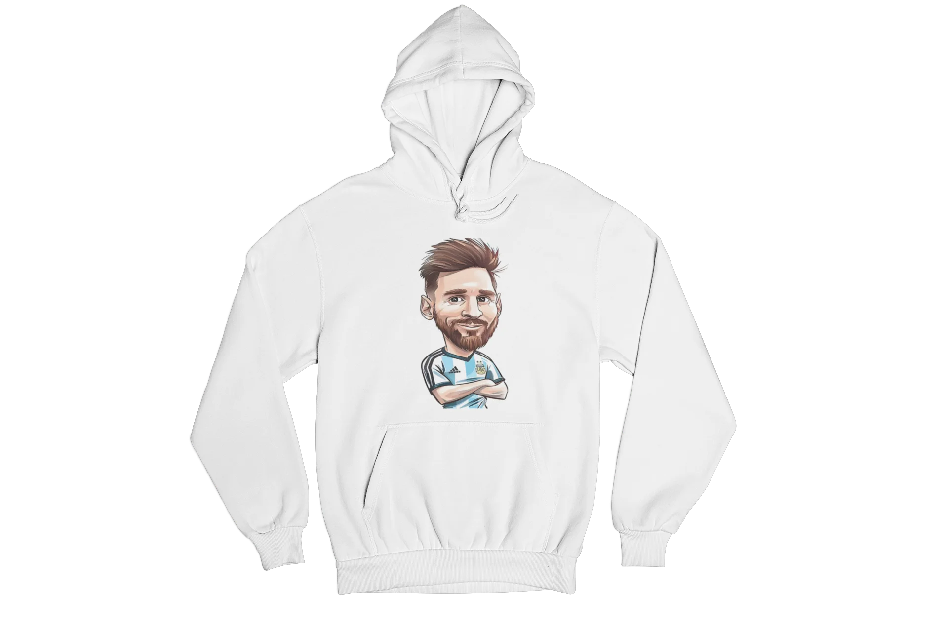 Leo Messi Hoodie showing some iconic images related to the football player